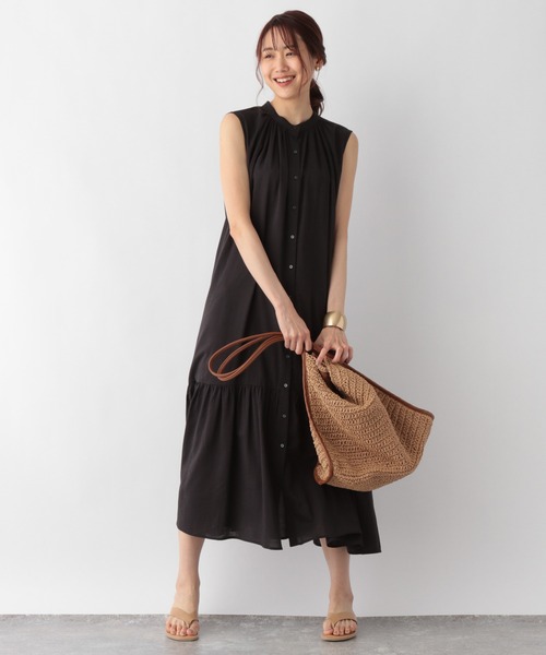 GLOBAL WORK（グローバルワーク）の「エアリーボイルティアードワンピース/950300（ワンピース・レディース・ダークグレー/ブラウン系その他6/グリーン系その他6/パープル系その他2・MEDIUM/LARGE）」の2枚目の写真