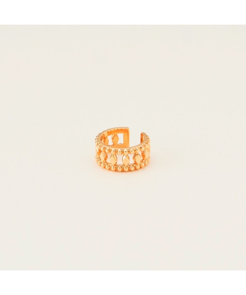 COCOSHNIK(ココシュニック)の「K10切子×ミル イヤーカフ(イヤーカフ・レディース・ホワイト系その他7・00)」の6枚目の写真