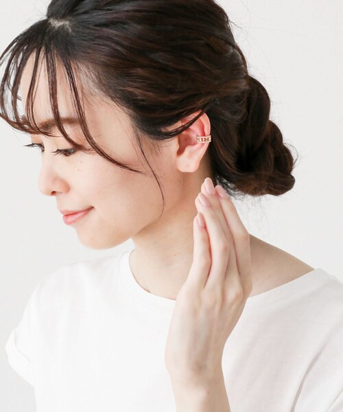 COCOSHNIK(ココシュニック)の「K10切子×ミル イヤーカフ(イヤーカフ・レディース・ホワイト系その他7・00)」の12枚目の写真