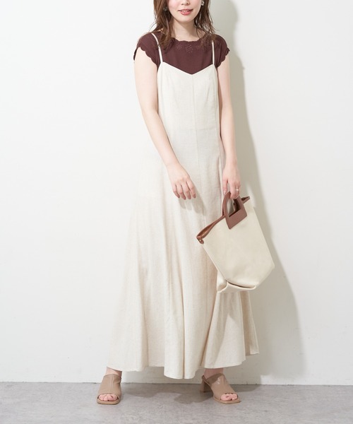 natural couture(ナチュラルクチュール)の「衿ぐりお花刺繍強撚リブニット(ニット/セーター・レディース・オフホワイト/ブラック/ブラウン/ミント/ラベンダー・FREE)」の21枚目の写真