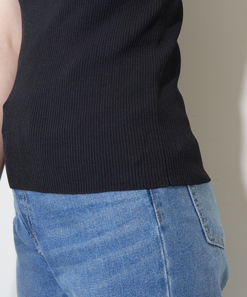 natural couture(ナチュラルクチュール)の「衿ぐりお花刺繍強撚リブニット(ニット/セーター・レディース・オフホワイト/ブラック/ブラウン/ミント/ラベンダー・FREE)」の12枚目の写真