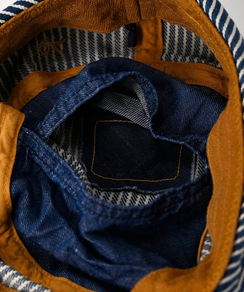 45R（フォーティファイブアール）の「デニムのポッポキャップ（加工）（キャップ・レディース・ライトインディゴブルー・SMALL/MEDIUM）」の8枚目の写真