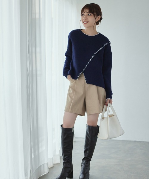 Edit Sheen(エディットシーン)の「ショートキュロットパンツ(その他パンツ・レディース・ブラック/ベージュ・FREE)」の14枚目の写真