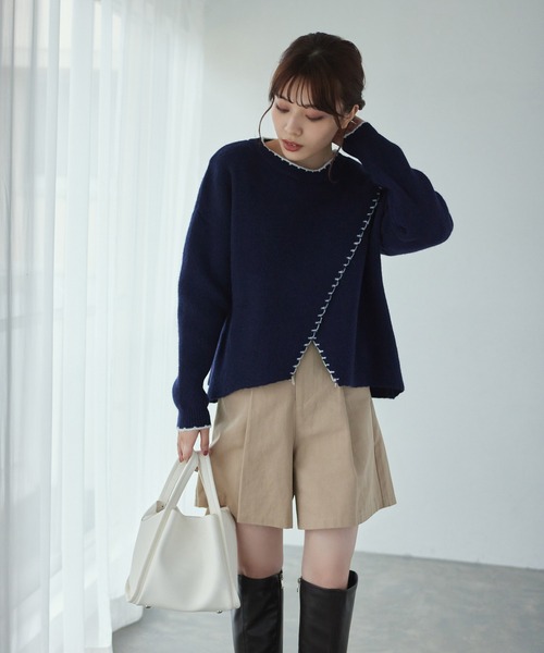 Edit Sheen(エディットシーン)の「ショートキュロットパンツ(その他パンツ・レディース・ブラック/ベージュ・FREE)」の15枚目の写真