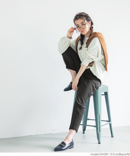 coca(coca)(コカ)の「センタープレスタックテーパードパンツ(その他パンツ・レディース・ブラック/グレー・M/L)」の10枚目の写真