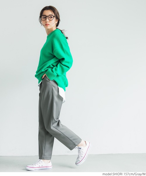coca(coca)(コカ)の「センタープレスタックテーパードパンツ(その他パンツ・レディース・ブラック/グレー・M/L)」の14枚目の写真