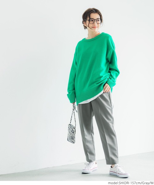 coca(coca)(コカ)の「センタープレスタックテーパードパンツ(その他パンツ・レディース・ブラック/グレー・M/L)」の15枚目の写真