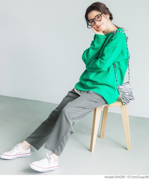 coca(coca)(コカ)の「センタープレスタックテーパードパンツ(その他パンツ・レディース・ブラック/グレー・M/L)」の16枚目の写真
