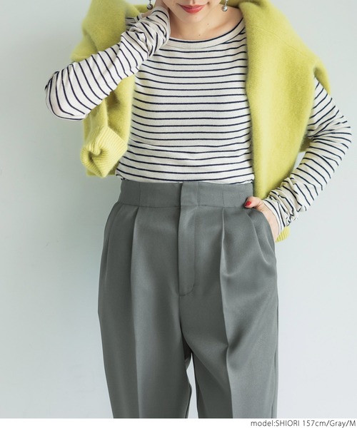 coca(coca)(コカ)の「センタープレスタックテーパードパンツ(その他パンツ・レディース・ブラック/グレー・M/L)」の19枚目の写真