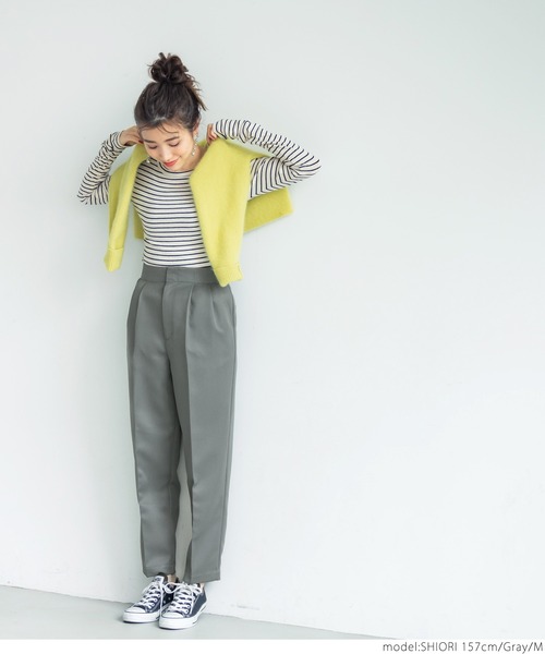 coca(coca)(コカ)の「センタープレスタックテーパードパンツ(その他パンツ・レディース・ブラック/グレー・M/L)」の20枚目の写真