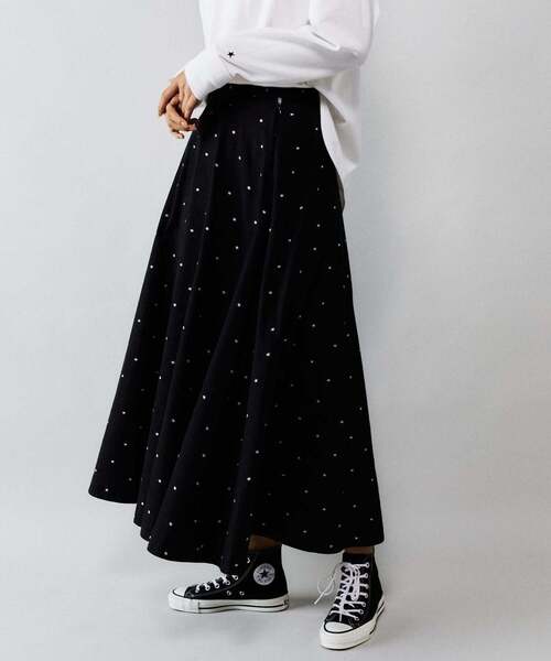 CONVERSE TOKYO(コンバーストウキョウ)の「星ジャガードフレア CONVERSE TOKYO(コンバーストウキョウ)の「星ジャガードフレア