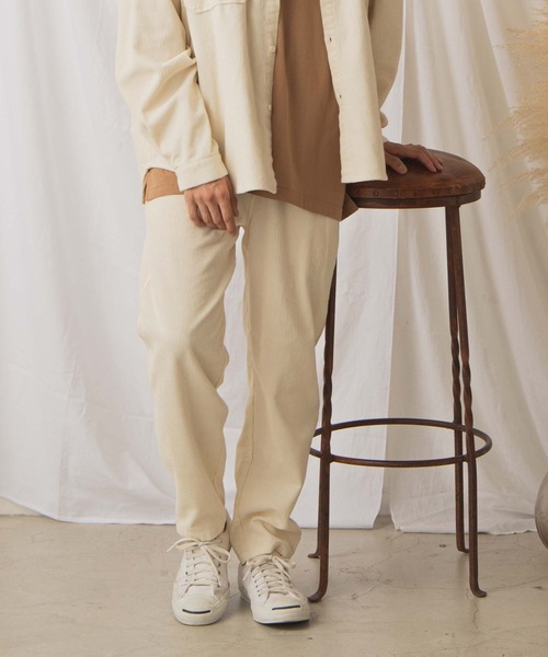 WEGO（ウィゴー）の「WEGO/コーデュロイシェフパンツ（スラックス・メンズ・ブラウン系その他/アイボリー/ブラック/ベージュ/ブルー系その他・MEDIUM/SMALL/LARGE）」の16枚目の写真