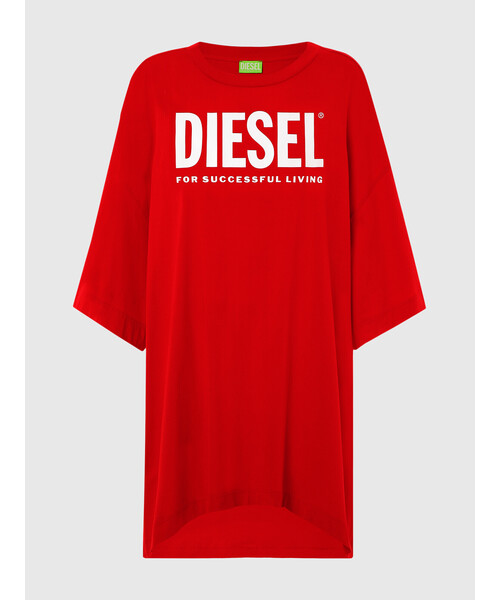 DIESEL（ディーゼル）の「レディース サステナブル ドレス ワンピース DIESEL ロゴ ビッグシルエット（ワンピース・レディース・グレー/レッド・SMALL/X-SMALL/XX-SMALL）」の10枚目の写真