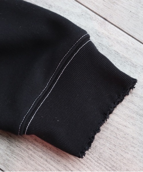 INTER FACTORY(インターファクトリー)の「ファッションインフルエンサー DAISUKE - スーパービッグダメージステッチスウェット made in INTER FACTORY(スウェット・メンズ・ブラック/ブルー/モカ・MEDIUM/LARGE)」の10枚目の写真