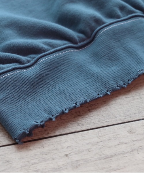 INTER FACTORY(インターファクトリー)の「ファッションインフルエンサー DAISUKE - スーパービッグダメージステッチスウェット made in INTER FACTORY(スウェット・メンズ・ブラック/ブルー/モカ・MEDIUM/LARGE)」の7枚目の写真