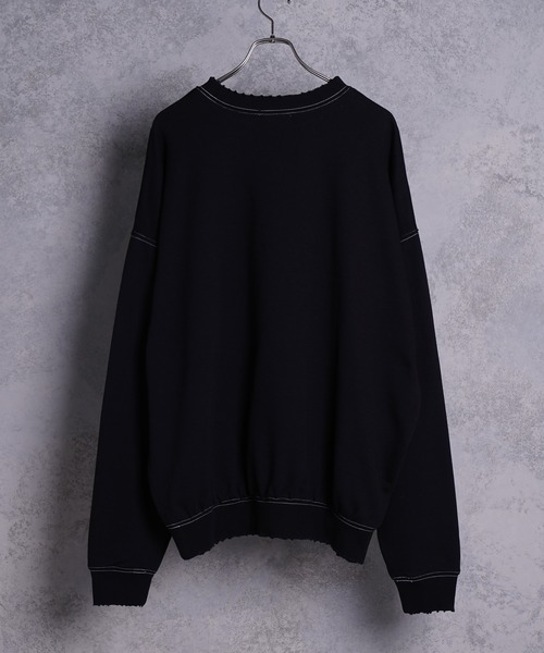 INTER FACTORY(インターファクトリー)の「ファッションインフルエンサー DAISUKE - スーパービッグダメージステッチスウェット made in INTER FACTORY(スウェット・メンズ・ブラック/ブルー/モカ・MEDIUM/LARGE)」の16枚目の写真