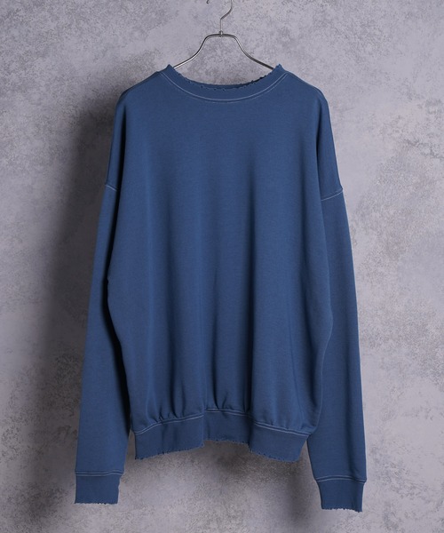 INTER FACTORY(インターファクトリー)の「ファッションインフルエンサー DAISUKE - スーパービッグダメージステッチスウェット made in INTER FACTORY(スウェット・メンズ・ブラック/ブルー/モカ・MEDIUM/LARGE)」の18枚目の写真