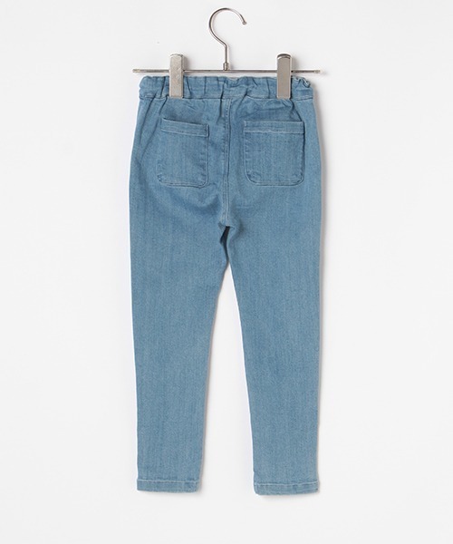 b・ROOM（ビールーム）の「フリルつきスキニーデニムストレッチパンツ【PTPR】（デニムパンツ・キッズ・サックスブルー・100cm/110cm/120cm/130cm/140cm）」の3枚目の写真