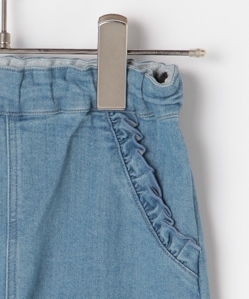 b・ROOM（ビールーム）の「フリルつきスキニーデニムストレッチパンツ【PTPR】（デニムパンツ・キッズ・サックスブルー・100cm/110cm/120cm/130cm/140cm）」の7枚目の写真