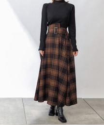 【WEB・一部店舗限定】ウエストベルトフレアスカート