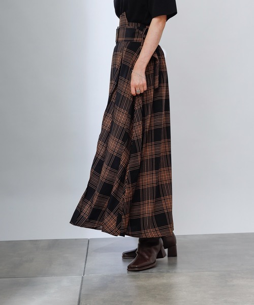 COLONY 2139（コロニートゥーワンスリーナイン）の「【WEB・一部店舗限定】ウエストベルトフレアスカート（スカート・レディース・ブラック/チェック・FREE）」の5枚目の写真