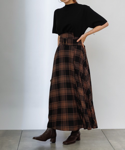 COLONY 2139（コロニートゥーワンスリーナイン）の「【WEB・一部店舗限定】ウエストベルトフレアスカート（スカート・レディース・ブラック/チェック・FREE）」の11枚目の写真