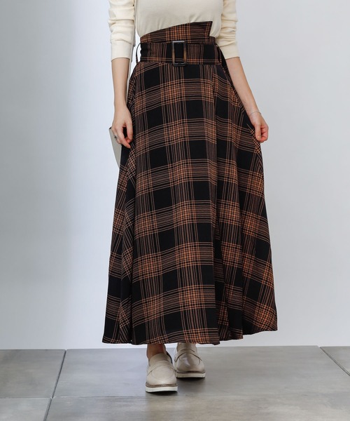 COLONY 2139（コロニートゥーワンスリーナイン）の「【WEB・一部店舗限定】ウエストベルトフレアスカート（スカート・レディース・ブラック/チェック・FREE）」の15枚目の写真