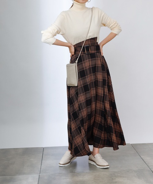 COLONY 2139（コロニートゥーワンスリーナイン）の「【WEB・一部店舗限定】ウエストベルトフレアスカート（スカート・レディース・ブラック/チェック・FREE）」の21枚目の写真
