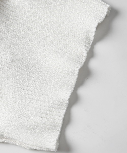 MAISON DE THERESE（メゾン ド テレーズ）の「フェイクレイヤードハイウエストニット（ニット/セーター・レディース・ホワイト/ブラウン/ブラック/モカ/ピンク/レッド/レッド系1・M）」の13枚目の写真