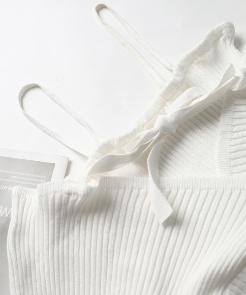 MAISON DE THERESE（メゾン ド テレーズ）の「フェイクレイヤードハイウエストニット（ニット/セーター・レディース・ホワイト/ブラウン/ブラック/モカ/ピンク/レッド/レッド系1・M）」の12枚目の写真