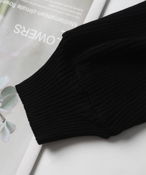 MAISON DE THERESE（メゾン ド テレーズ）の「フェイクレイヤードハイウエストニット（ニット/セーター・レディース・ホワイト/ブラウン/ブラック/モカ/ピンク/レッド/レッド系1・M）」の15枚目の写真