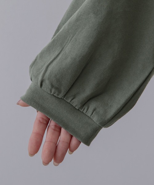 Adoon plain(アドーンプレーン)の「【体型カバーが嬉しい!】リンガーロンT(Tシャツ/カットソー・レディース・ブラック/ネイビー/グリーン・FREE)」の19枚目の写真