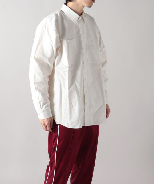 GLOSTER（グロスター）の「【GLOSTER/グロスター】シャンブレーワークシャツ ワイドシャツ（シャツ/ブラウス・メンズ・ホワイト/インディゴブルー・MEDIUM/LARGE）」の19枚目の写真