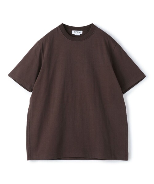 TOMORROWLAND （トゥモローランド）の「fitfor BASIC HALF SLEEVE TEE コットン クルーネックプルオーバー（Tシャツ/カットソー・メンズ・ホワイト/ブラック/ダークブラウン/グリーン・M/L/XL/LL）」の3枚目の写真