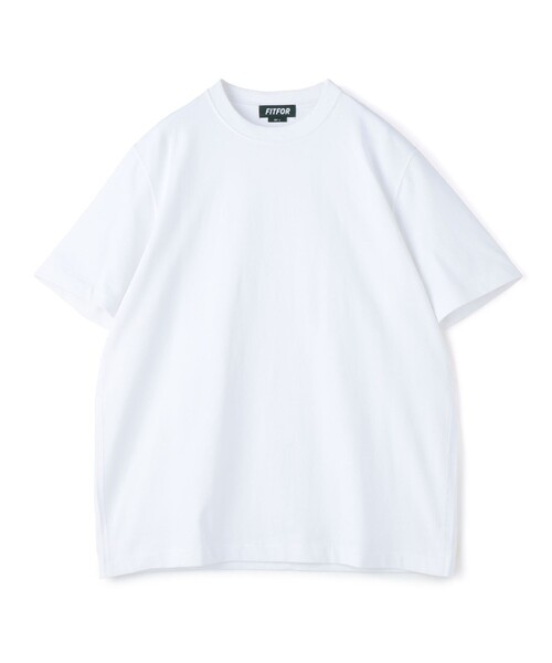 TOMORROWLAND （トゥモローランド）の「fitfor BASIC HALF SLEEVE TEE コットン クルーネックプルオーバー（Tシャツ/カットソー・メンズ・ホワイト/ブラック/ダークブラウン/グリーン・M/L/XL/LL）」の2枚目の写真