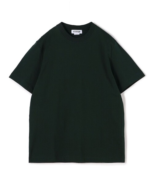 TOMORROWLAND （トゥモローランド）の「fitfor BASIC HALF SLEEVE TEE コットン クルーネックプルオーバー（Tシャツ/カットソー・メンズ・ホワイト/ブラック/ダークブラウン/グリーン・M/L/XL/LL）」の4枚目の写真