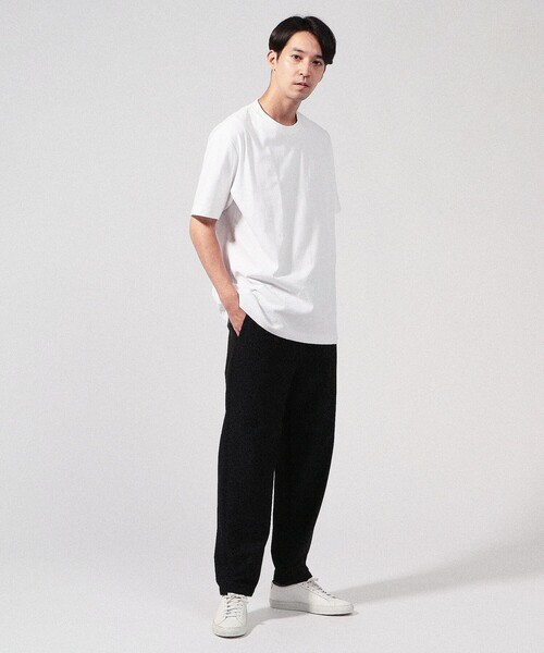TOMORROWLAND （トゥモローランド）の「fitfor BASIC HALF SLEEVE TEE コットン クルーネックプルオーバー（Tシャツ/カットソー・メンズ・ホワイト/ブラック/ダークブラウン/グリーン・M/L/XL/LL）」の6枚目の写真