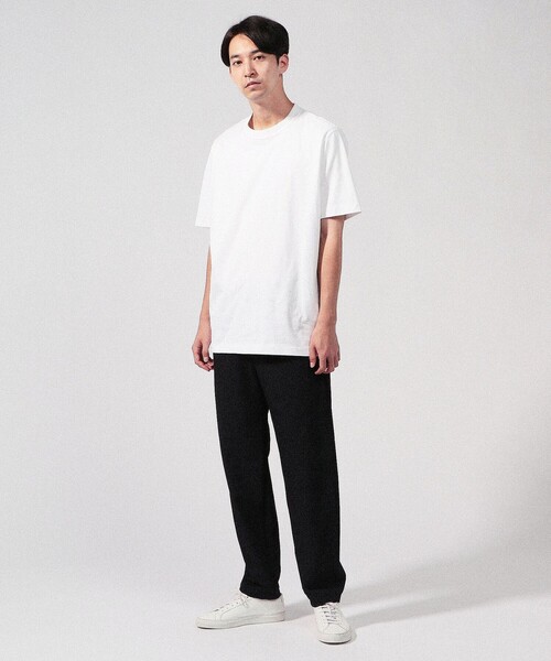 TOMORROWLAND （トゥモローランド）の「fitfor BASIC HALF SLEEVE TEE コットン クルーネックプルオーバー（Tシャツ/カットソー・メンズ・ホワイト/ブラック/ダークブラウン/グリーン・M/L/XL/LL）」の7枚目の写真