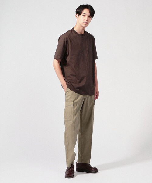 TOMORROWLAND （トゥモローランド）の「fitfor BASIC HALF SLEEVE TEE コットン クルーネックプルオーバー（Tシャツ/カットソー・メンズ・ホワイト/ブラック/ダークブラウン/グリーン・M/L/XL/LL）」の12枚目の写真