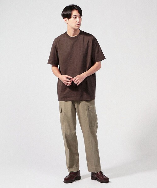 TOMORROWLAND （トゥモローランド）の「fitfor BASIC HALF SLEEVE TEE コットン クルーネックプルオーバー（Tシャツ/カットソー・メンズ・ホワイト/ブラック/ダークブラウン/グリーン・M/L/XL/LL）」の16枚目の写真