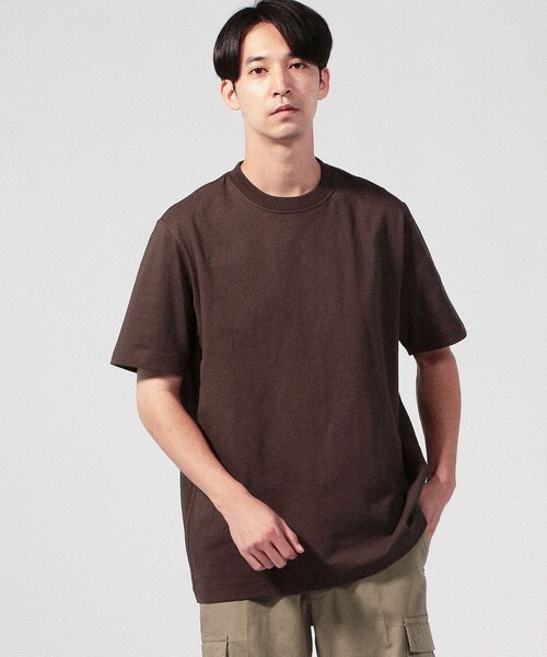 TOMORROWLAND （トゥモローランド）の「fitfor BASIC HALF SLEEVE TEE コットン クルーネックプルオーバー（Tシャツ/カットソー・メンズ・ホワイト/ブラック/ダークブラウン/グリーン・M/L/XL/LL）」の17枚目の写真