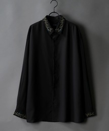 SITRY | Oversize Drop shoulder Stitch Shirt/オーバーサイズ ドロップショルダー ステッチ トロミシャツ(シャツ/ブラウス)