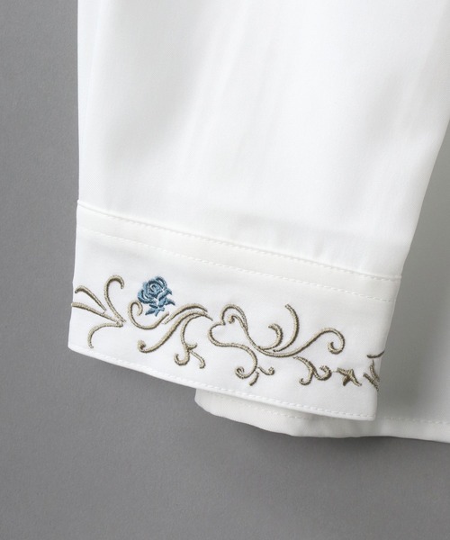 SITRY（シトリー）の「Oversize Drop shoulder Stitch Shirt/オーバーサイズ ドロップショルダー ステッチ トロミシャツ（シャツ/ブラウス・メンズ・ブラック/オフホワイト/グリーン/モカ・M/L）」の7枚目の写真