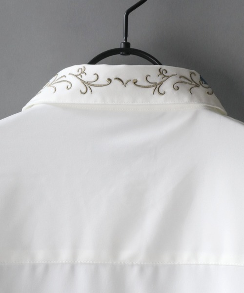 SITRY（シトリー）の「Oversize Drop shoulder Stitch Shirt/オーバーサイズ ドロップショルダー ステッチ トロミシャツ（シャツ/ブラウス・メンズ・ブラック/オフホワイト/グリーン/モカ・M/L）」の6枚目の写真