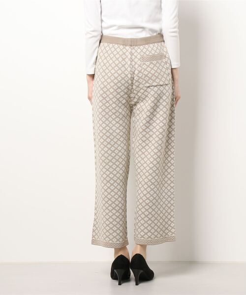 ehka sopo（エヘカソポ）の「ジャカードニットパンツ（その他パンツ・レディース・ブラック/ベージュ/ブラウン・ﾌﾘ-）」の4枚目の写真