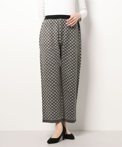 ehka sopo（エヘカソポ）の「ジャカードニットパンツ（その他パンツ・レディース・ブラック/ベージュ/ブラウン・ﾌﾘ-）」の7枚目の写真