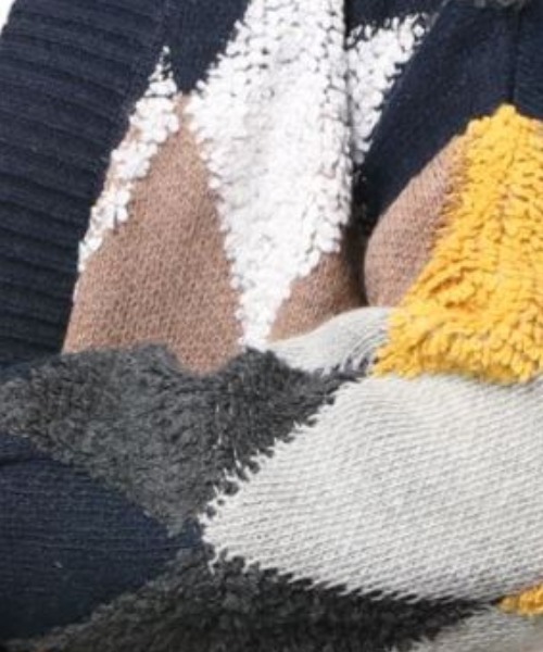 Chaco closet（チャコ クローゼット）の「ビッグシルエットアーガイル柄ルーズカーディガン（カーディガン/ボレロ・レディース・ネイビー/レッド/アイボリー・FREE）」の15枚目の写真