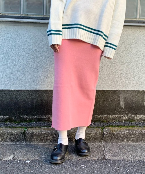 CIAOPANIC(チャオパニック)の「【WEB限定商品】ミラノリブカラータイトスカート(スカート・レディース・ブラック/グリーン/ブルー/イエロー/グレー/ピンク・FREE)」の20枚目の写真