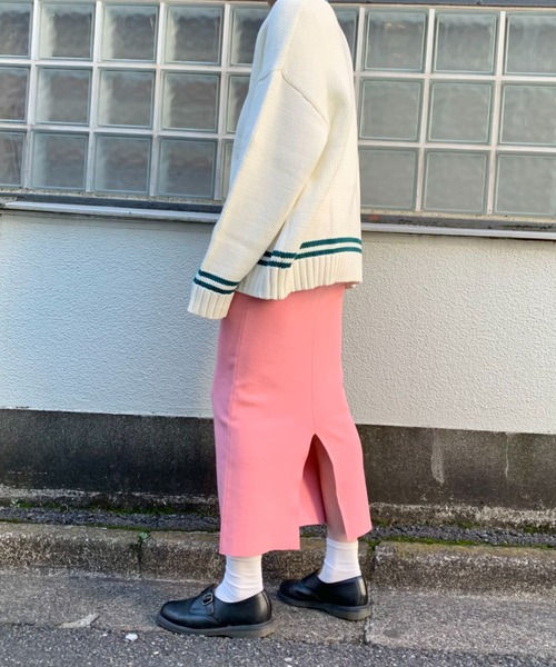 CIAOPANIC(チャオパニック)の「【WEB限定商品】ミラノリブカラータイトスカート(スカート・レディース・ブラック/グリーン/ブルー/イエロー/グレー/ピンク・FREE)」の18枚目の写真