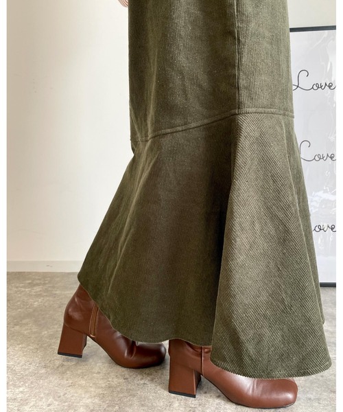 MLI'A（エムリア）の「コーデュロイマーメイド／スカート（スカート・レディース・アイボリー/カーキ/ブラウン・FREE）」の19枚目の写真